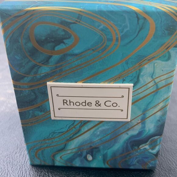 Turquoise, Agate & Zircon Gemstone Necklace – Silver Tone – Rhode & Co – 16–18” - Picture 5 of 6